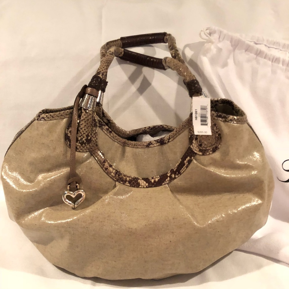 Brighton Cream and Brown Handbag